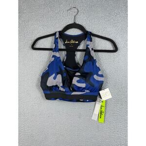 Sam Edelman Puzzle Print Triangle Sports Bra Women's Size M NWT